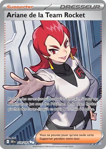 Carte alternative de Rivalités Destinées Ariane de la Team Rocket 224/182