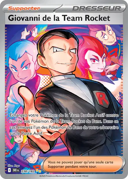 Carte alternative de Rivalités Destinées Giovanni de la Team Rocket 238/182