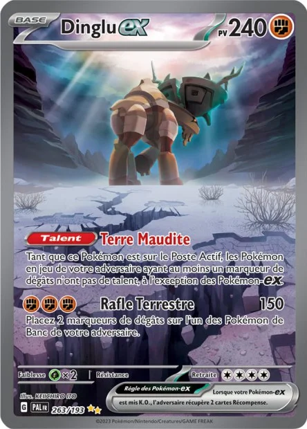 Carte Alternative Évolutions à Paldea Dinglu Ex 263/193