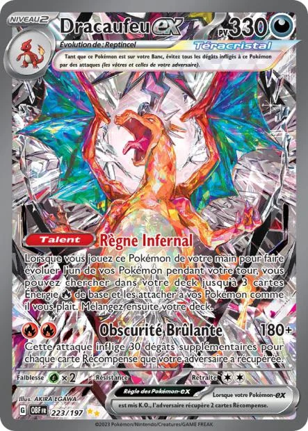 Carte Alternative Flammes Obsidiennes Dracaufeu 223/197