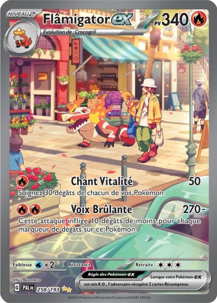 Carte Alternative Évolutions à Paldea Flamigator 258/193