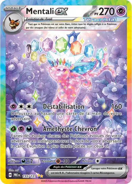 Carte alternative de Évolutions Prismatique Mentali Ex - 155/131