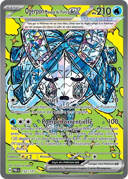 Carte alternative de Évolutions Prismatique Ogerpon masque du puits Ex - 152/131