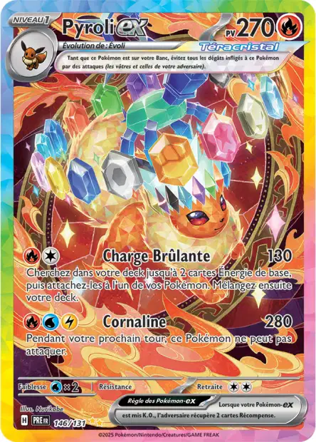 Carte alternative de Évolutions Prismatique Pyroli EX - 146/131