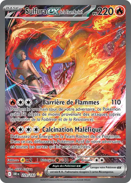 Carte alternative de Rivalités Destinées Sulfura ex de la Team Rocket 229/182