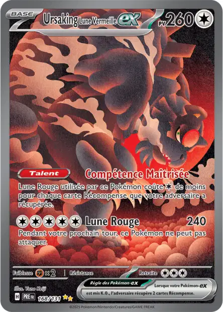 Carte alternative de Évolutions Prismatique Ursaking Lune Vermeille EX - 168/131