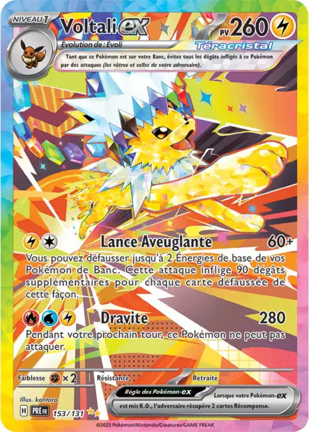 Carte alternative de Évolutions Prismatique Voltali EX - 153/131