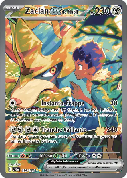 Carte alternative de Aventure Ensemble Zacian ex de Nabil - 186/159